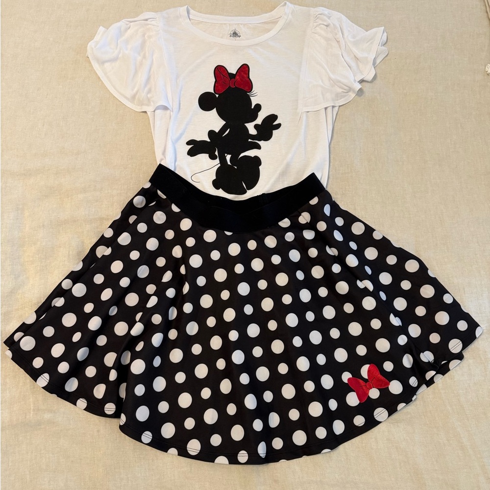Disney Black and White Polka Dot Skirt